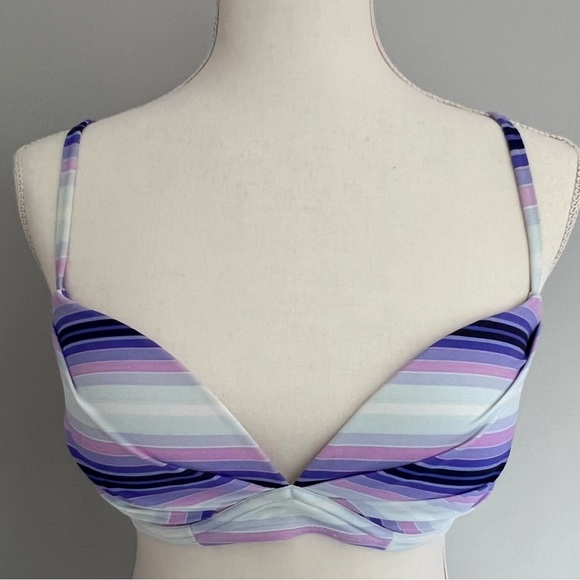 Victoria's Secret Angel Convertible Bikini Top- 32DD- Escape Stripe multicolor - Picture 2 of 11